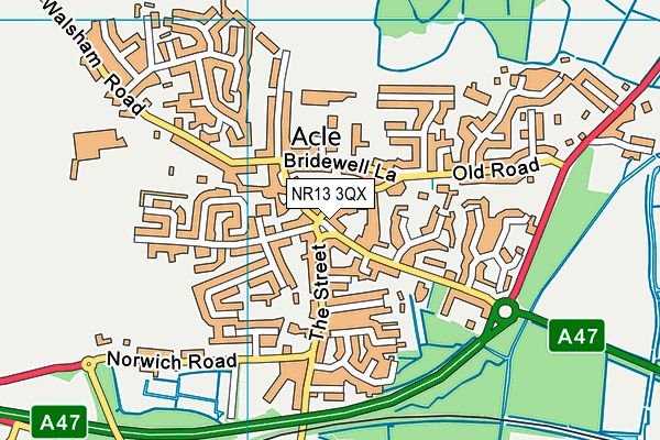 NR13 3QX map - OS VectorMap District (Ordnance Survey)