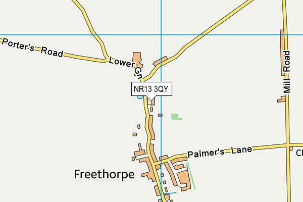 NR13 3QY map - OS VectorMap District (Ordnance Survey)