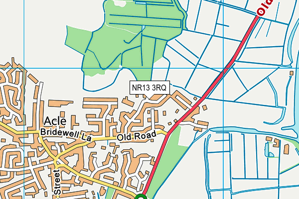 Acle St. Edmund Primary School map (NR13 3RQ) - OS VectorMap District (Ordnance Survey)