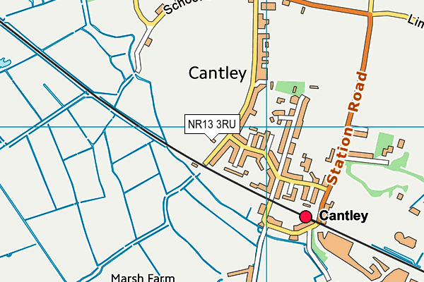 NR13 3RU map - OS VectorMap District (Ordnance Survey)