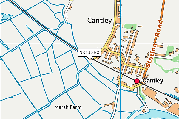 NR13 3RX map - OS VectorMap District (Ordnance Survey)