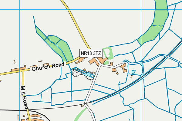 NR13 3TZ map - OS VectorMap District (Ordnance Survey)
