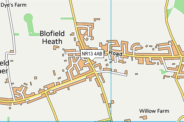 NR13 4AB map - OS VectorMap District (Ordnance Survey)