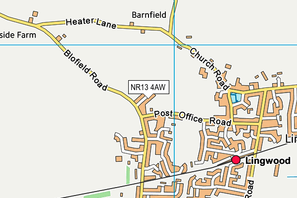 NR13 4AW map - OS VectorMap District (Ordnance Survey)