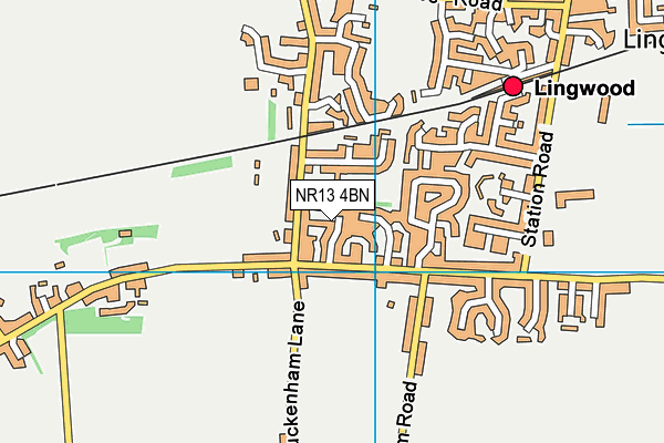 NR13 4BN map - OS VectorMap District (Ordnance Survey)