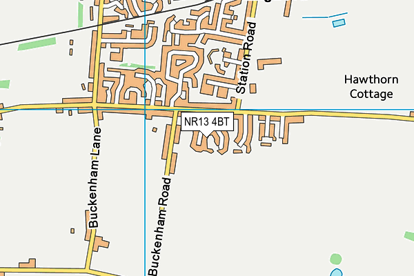 NR13 4BT map - OS VectorMap District (Ordnance Survey)