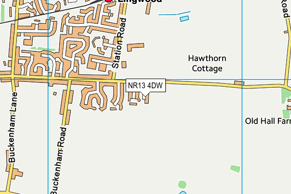 NR13 4DW map - OS VectorMap District (Ordnance Survey)