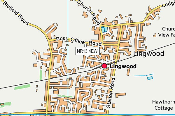 NR13 4EW map - OS VectorMap District (Ordnance Survey)