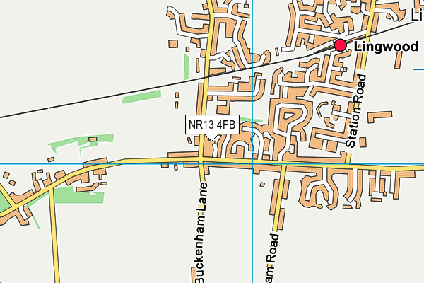 NR13 4FB map - OS VectorMap District (Ordnance Survey)