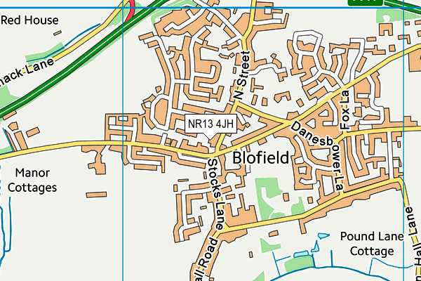 NR13 4JH map - OS VectorMap District (Ordnance Survey)