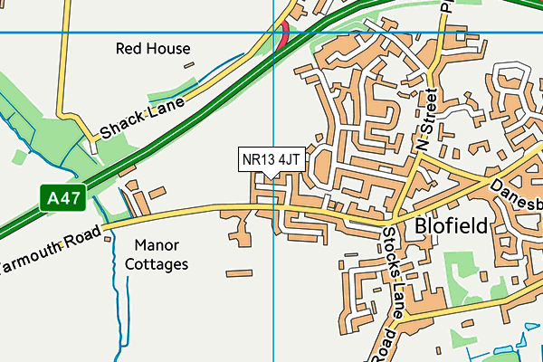 NR13 4JT map - OS VectorMap District (Ordnance Survey)