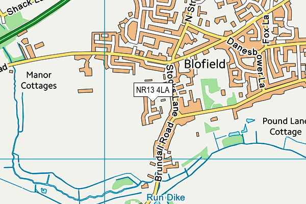 NR13 4LA map - OS VectorMap District (Ordnance Survey)