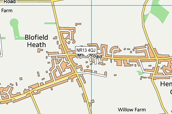 Hemblington Primary School map (NR13 4QJ) - OS VectorMap District (Ordnance Survey)