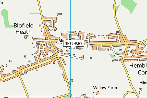 NR13 4QW map - OS VectorMap District (Ordnance Survey)