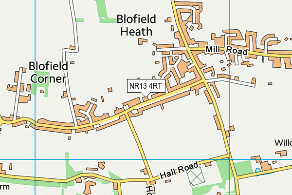 NR13 4RT map - OS VectorMap District (Ordnance Survey)