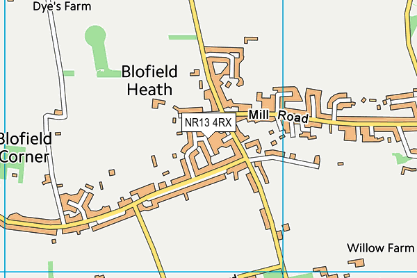 NR13 4RX map - OS VectorMap District (Ordnance Survey)