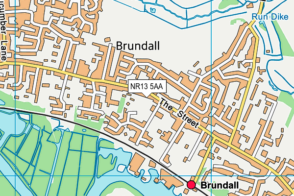 Map of BRUNDALL LTD at district scale
