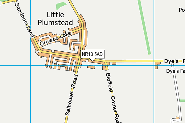 NR13 5AD map - OS VectorMap District (Ordnance Survey)