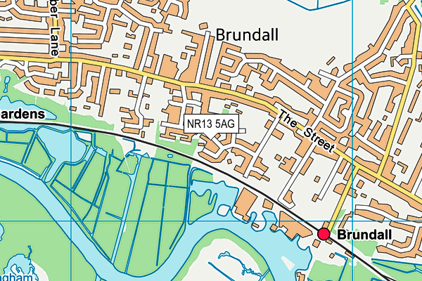 NR13 5AG map - OS VectorMap District (Ordnance Survey)