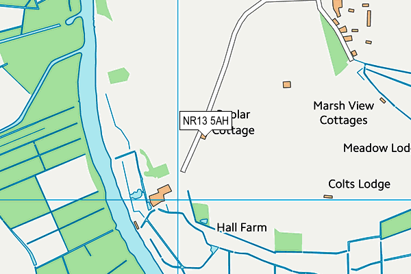 NR13 5AH map - OS VectorMap District (Ordnance Survey)