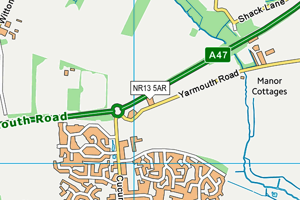 NR13 5AR map - OS VectorMap District (Ordnance Survey)