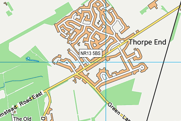 NR13 5BS map - OS VectorMap District (Ordnance Survey)