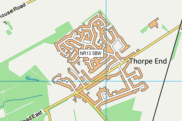 NR13 5BW map - OS VectorMap District (Ordnance Survey)