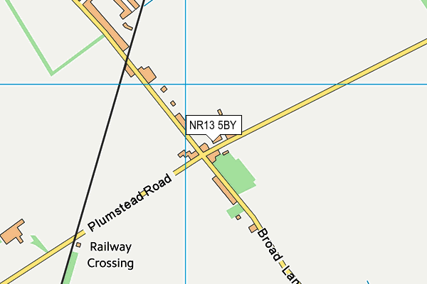 NR13 5BY map - OS VectorMap District (Ordnance Survey)