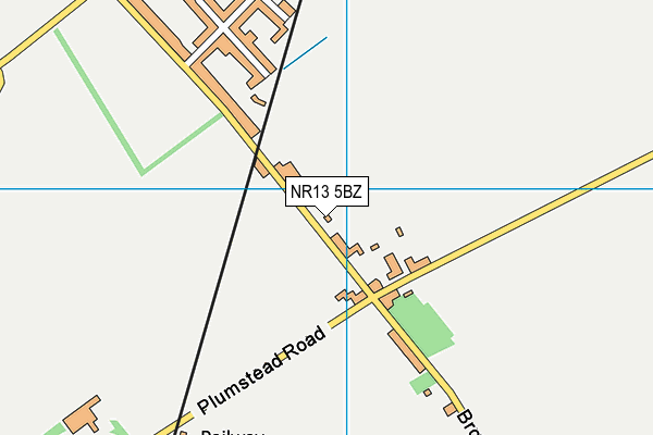 NR13 5BZ map - OS VectorMap District (Ordnance Survey)