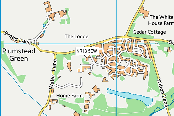 Little Plumstead Hospital (Closed) map (NR13 5EW) - OS VectorMap District (Ordnance Survey)
