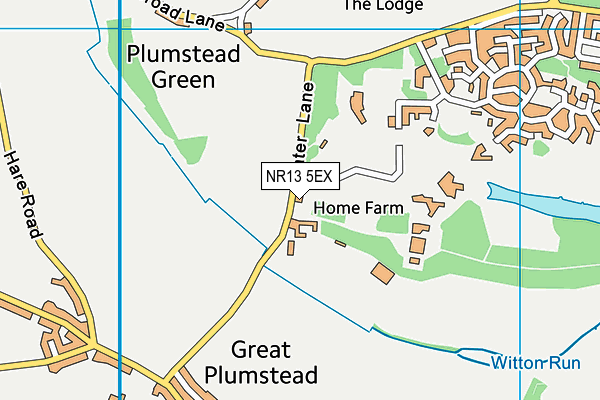 NR13 5EX map - OS VectorMap District (Ordnance Survey)