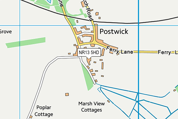 NR13 5HD map - OS VectorMap District (Ordnance Survey)