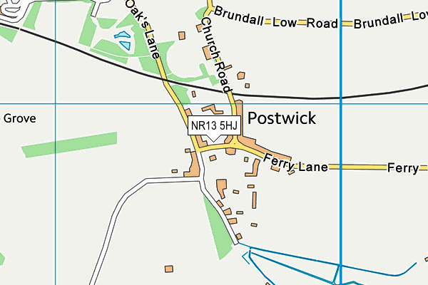 NR13 5HJ map - OS VectorMap District (Ordnance Survey)