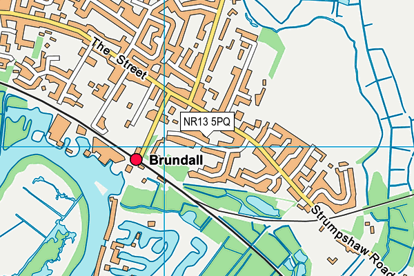 Vauxhall Mallards Cricket Club (Closed) map (NR13 5PQ) - OS VectorMap District (Ordnance Survey)