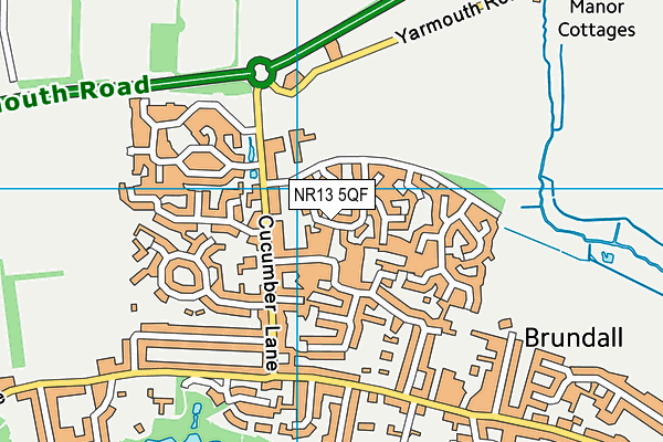 NR13 5QF map - OS VectorMap District (Ordnance Survey)