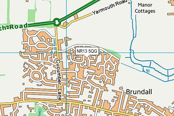 NR13 5QG map - OS VectorMap District (Ordnance Survey)