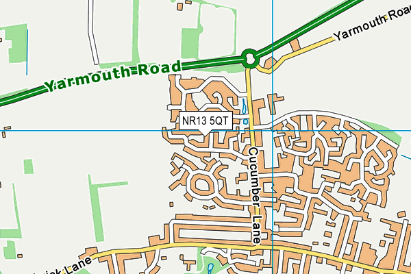 NR13 5QT map - OS VectorMap District (Ordnance Survey)