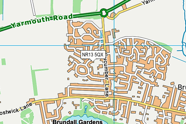 NR13 5QX map - OS VectorMap District (Ordnance Survey)