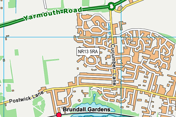 NR13 5RA map - OS VectorMap District (Ordnance Survey)