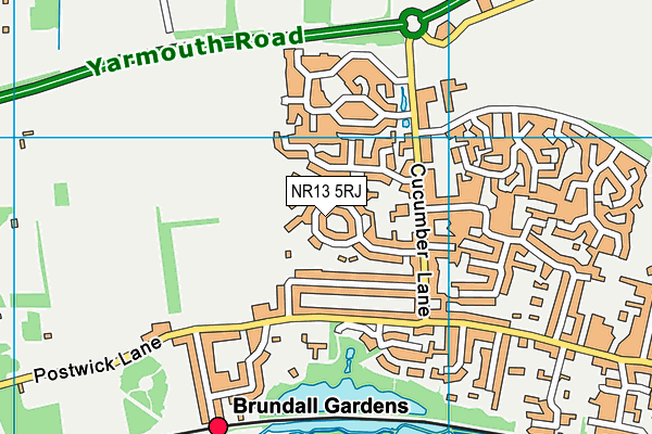 NR13 5RJ map - OS VectorMap District (Ordnance Survey)