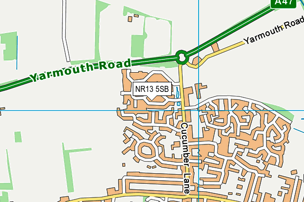 NR13 5SB map - OS VectorMap District (Ordnance Survey)