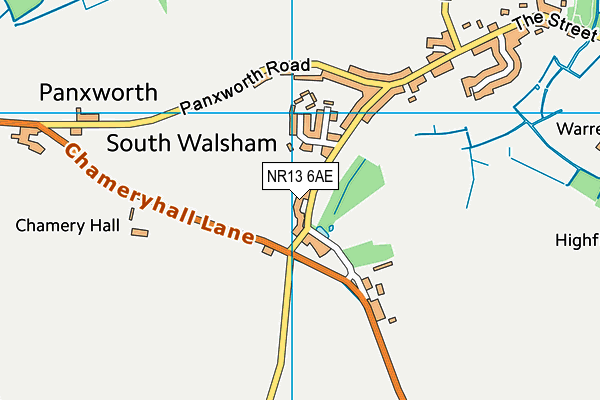 NR13 6AE map - OS VectorMap District (Ordnance Survey)