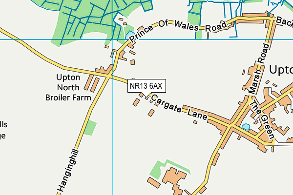 NR13 6AX map - OS VectorMap District (Ordnance Survey)