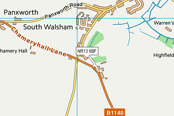 NR13 6BF map - OS VectorMap District (Ordnance Survey)