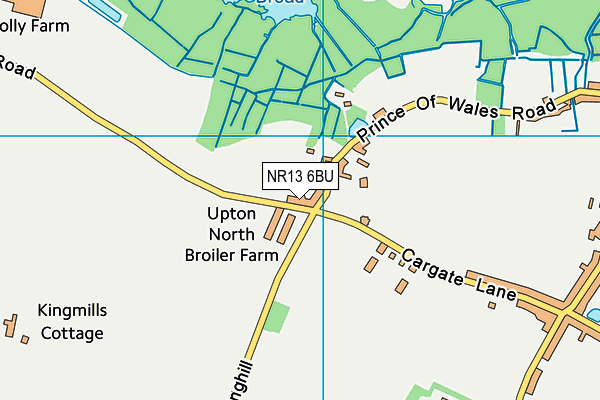 NR13 6BU map - OS VectorMap District (Ordnance Survey)