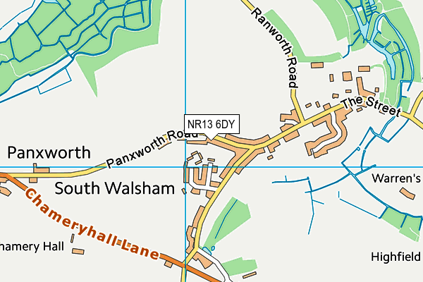 NR13 6DY map - OS VectorMap District (Ordnance Survey)