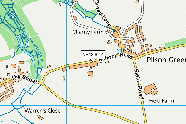 Fairhaven Church of England Voluntary Aided Primary School map (NR13 6DZ) - OS VectorMap District (Ordnance Survey)