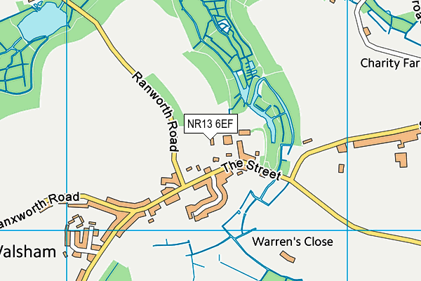 NR13 6EF map - OS VectorMap District (Ordnance Survey)