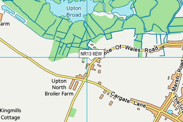 NR13 6EW map - OS VectorMap District (Ordnance Survey)