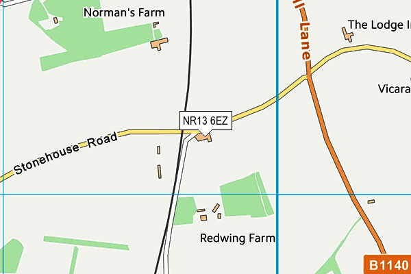 NR13 6EZ map - OS VectorMap District (Ordnance Survey)